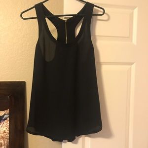 Express black racer back tank